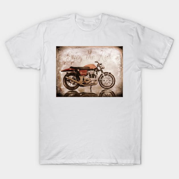 'Enjoy the Ride' Classic Motorcycle T-Shirt by Furtographic